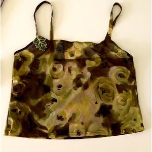 Vintage Allumette Lingerie/ Sleepwear set in Olive- Made in France- size 2